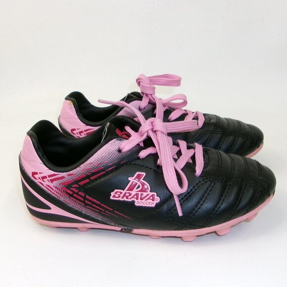 Brava Girls Soccer Racer Cleats Size 12 D Pink & Black - Picture 1 of 5